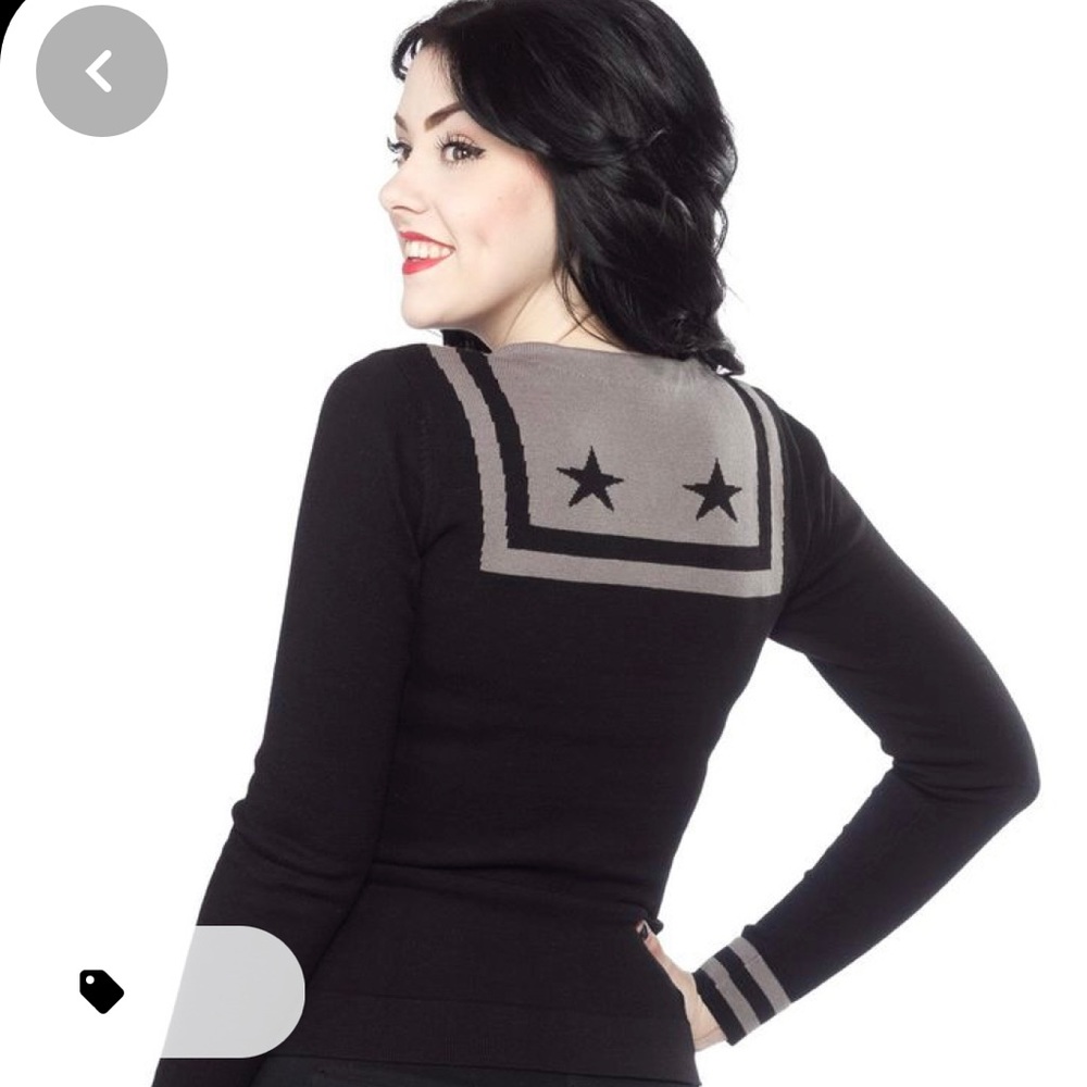Sourpuss Dark Sailor Cardigan Sweater